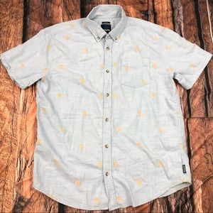 PRANA Men’s Tropical Themed Button Down Shirt